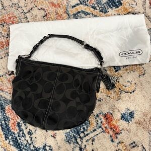 Coach Black Signature Shoulder Bag